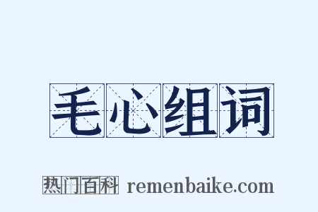 毛心组词是什么意思的图片
